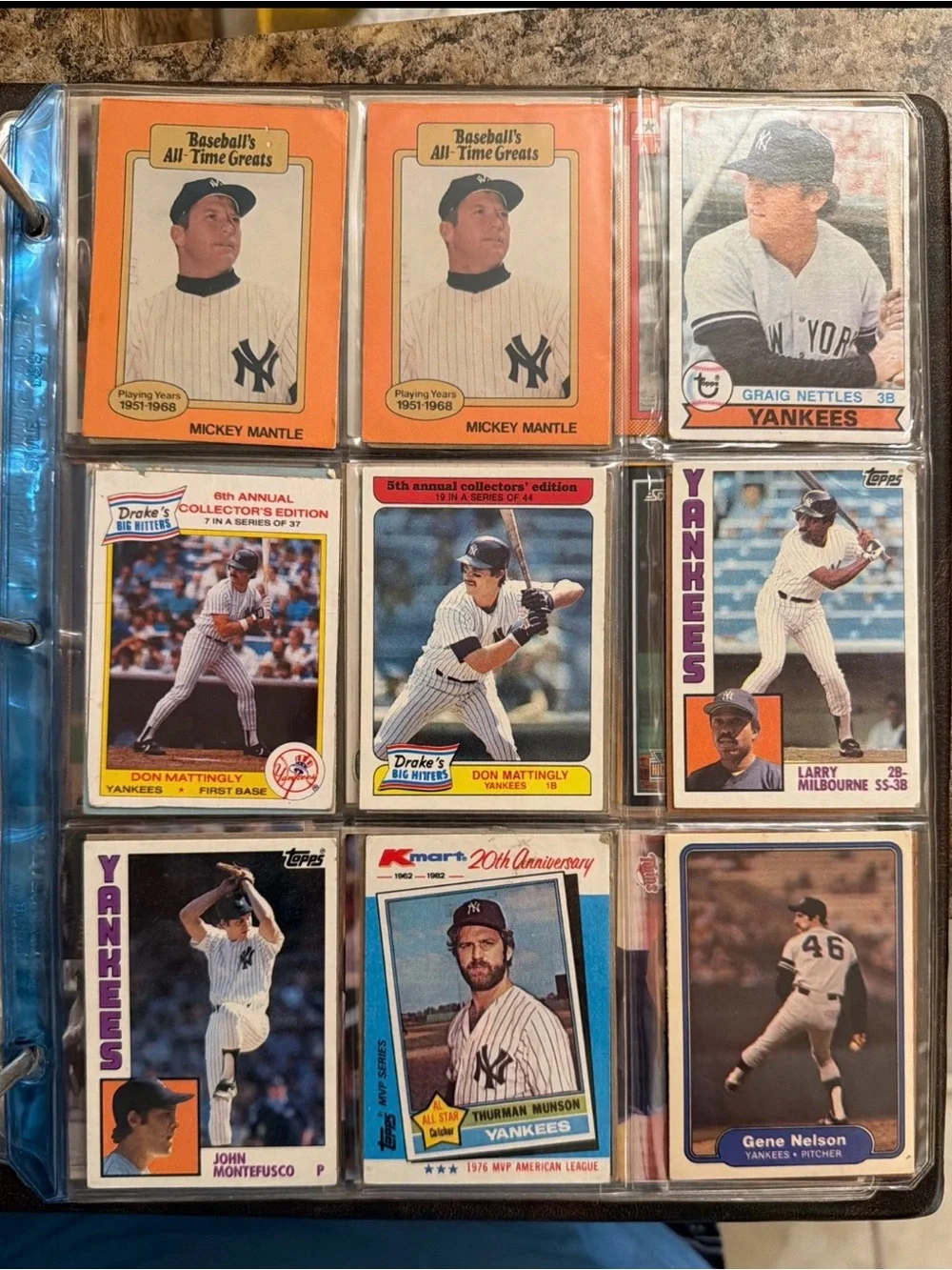 Vintage Baseball Card Binder Lot (ft. Yankees, Kirby Puckett and other HOF’ers)